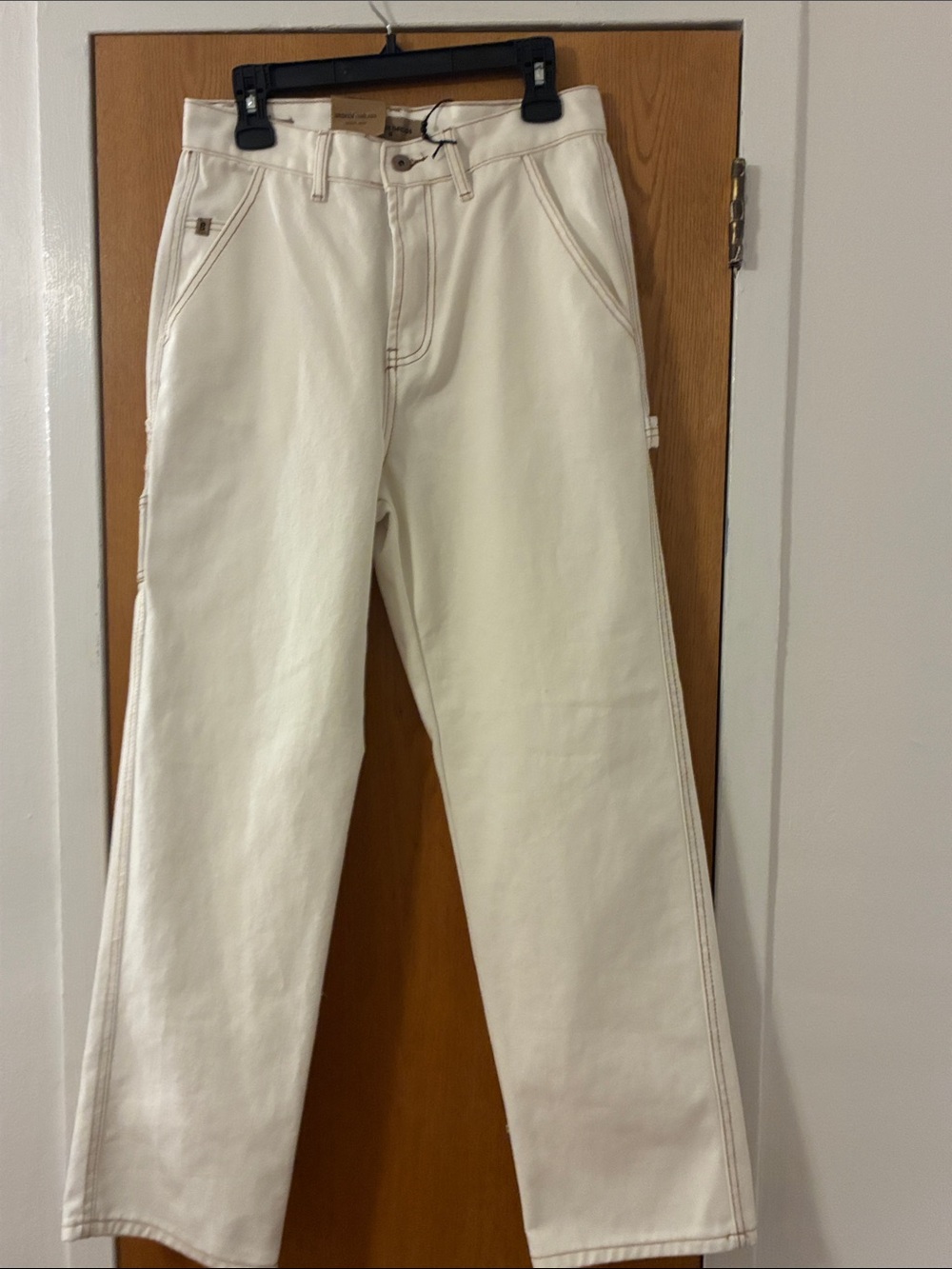 Relaxed Cream Women's Work-Style Pants